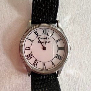 Women's Tiffany & Co. Portfolio White Roman Dial Watch